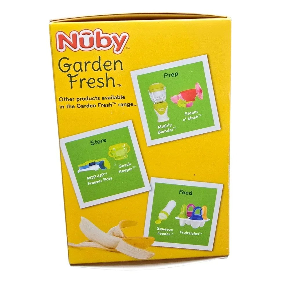 Nuby Garden Fresh Fruitsicle Frozen Pop Tray Teething Multicolored BPA Free NEW